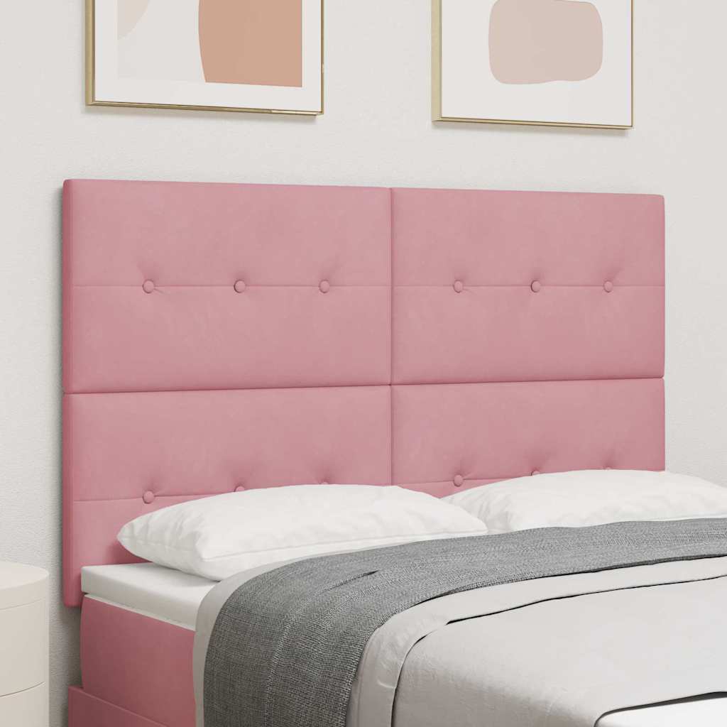 LED Hoofdbord met LED-stripverlichting Roze 144 cm Fluweel is nu te koop bij PeponiXL, paradijselijk wonen!
