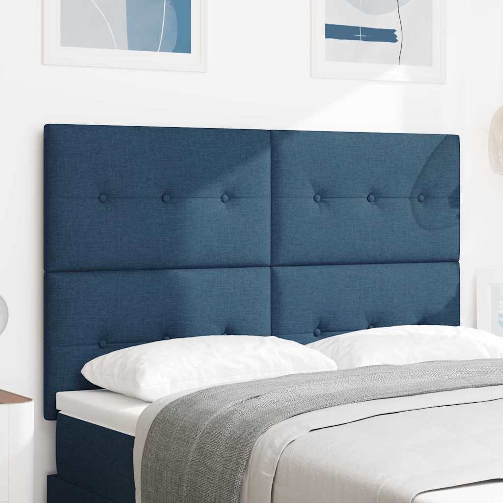 LED Hoofdbord met LED-stripverlichting Blauw 160 cm Stof is nu te koop bij PeponiXL, paradijselijk wonen!