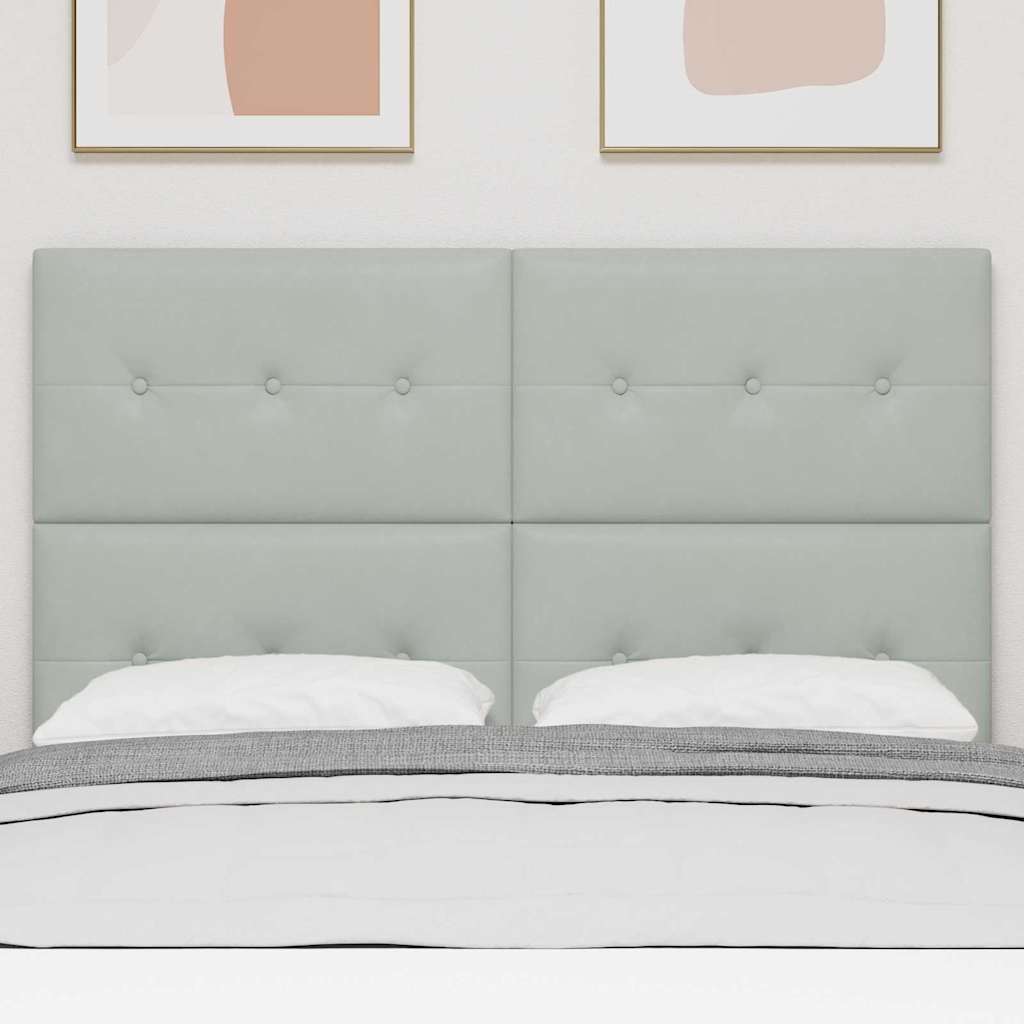 LED Hoofdbord met LED-striplichten Lichtgrijs 160 cm Polyester is nu te koop bij PeponiXL, paradijselijk wonen!