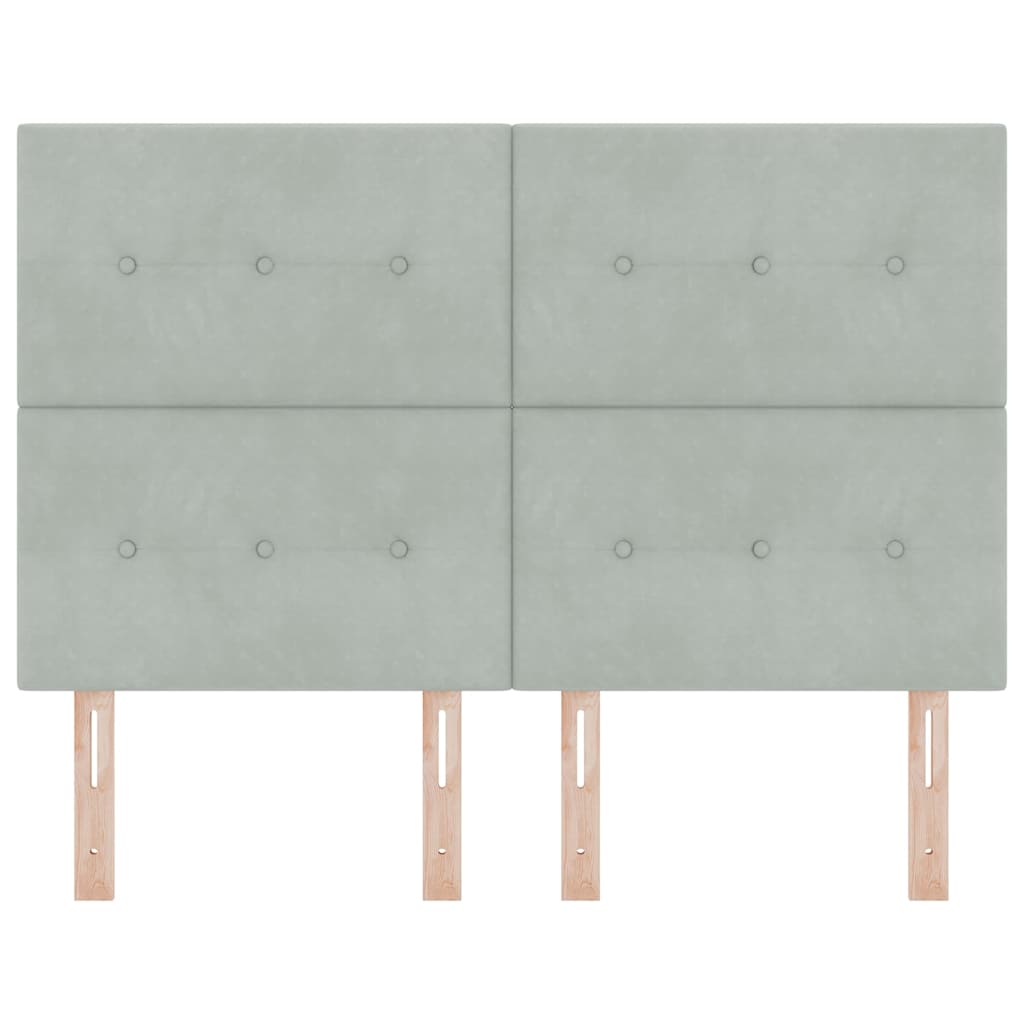 LED Hoofdbord met LED-striplichten Lichtgrijs 160 cm Polyester is nu te koop bij PeponiXL, paradijselijk wonen!