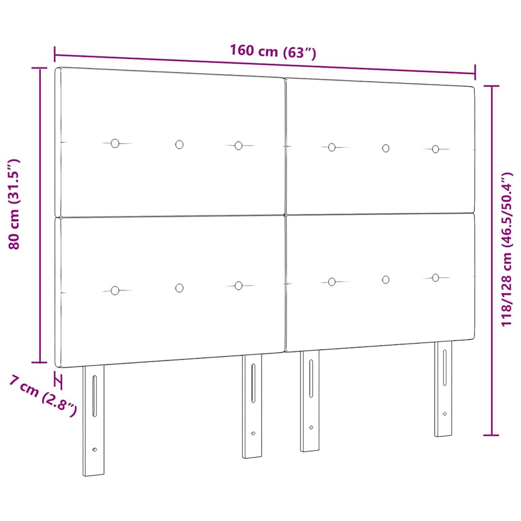 LED Hoofdbord met LED-striplichten Lichtgrijs 160 cm Polyester is nu te koop bij PeponiXL, paradijselijk wonen!