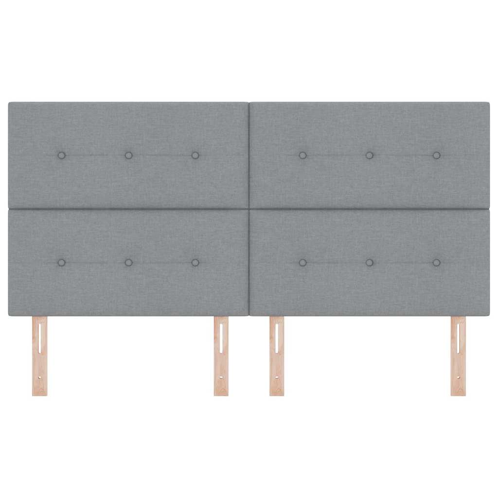 LED Hoofdbord met LED-stripverlichting Lichtgrijs 180 cm Stof is nu te koop bij PeponiXL, paradijselijk wonen!