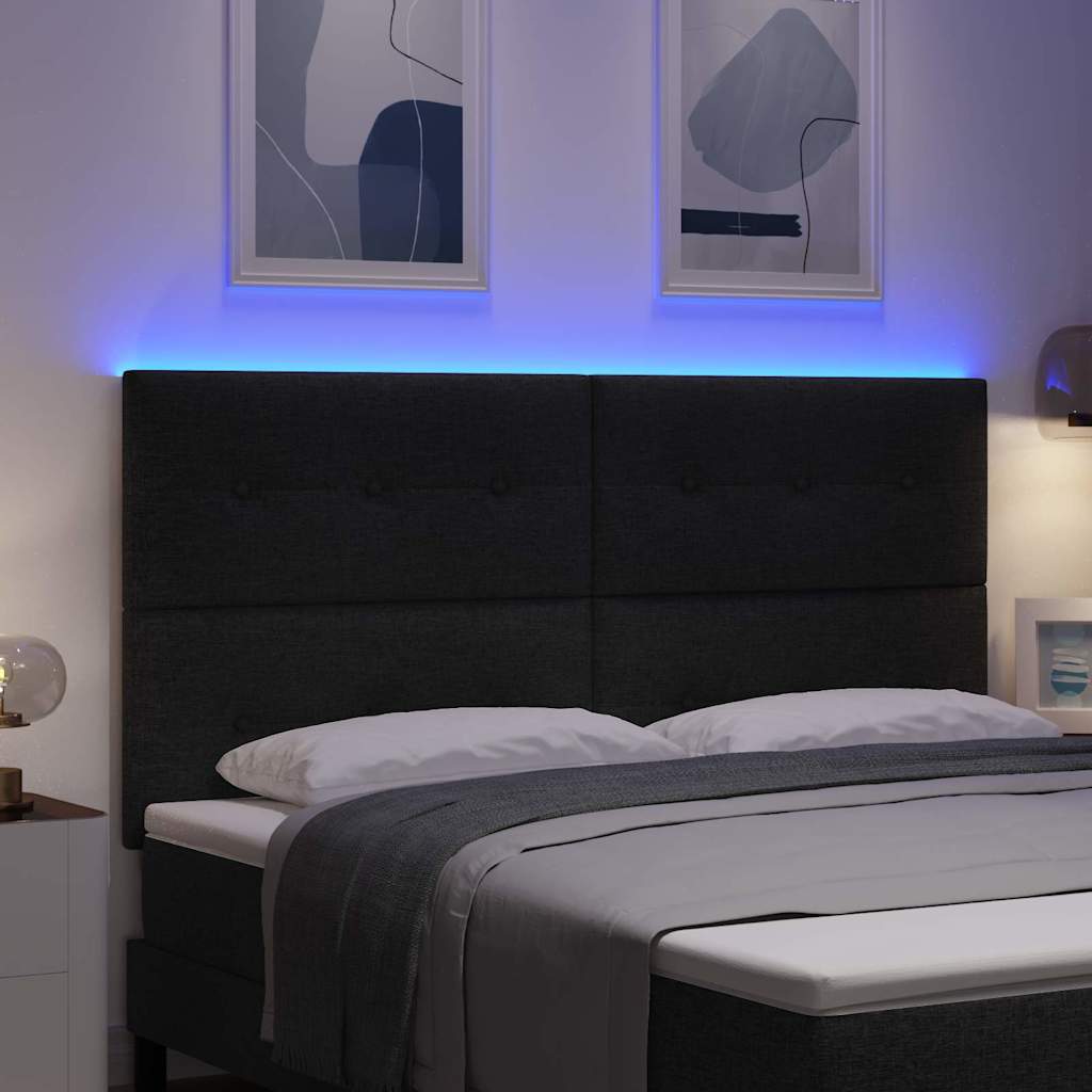LED Hoofdbord met LED-stripverlichting Zwart 180 cm Stof is nu te koop bij PeponiXL, paradijselijk wonen!