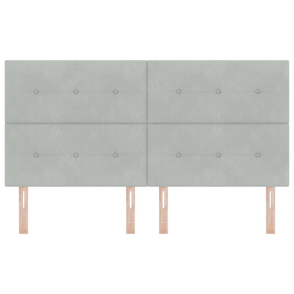 LED Hoofdbord Lichtgrijs 180 cm Fluweel is nu te koop bij PeponiXL, paradijselijk wonen!
