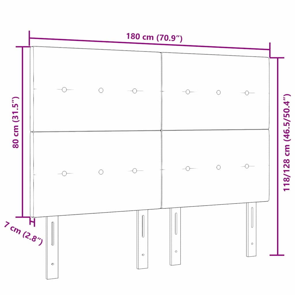 LED Hoofdbord met LED-stripverlichting Zwart 180 cm Fluweel is nu te koop bij PeponiXL, paradijselijk wonen!