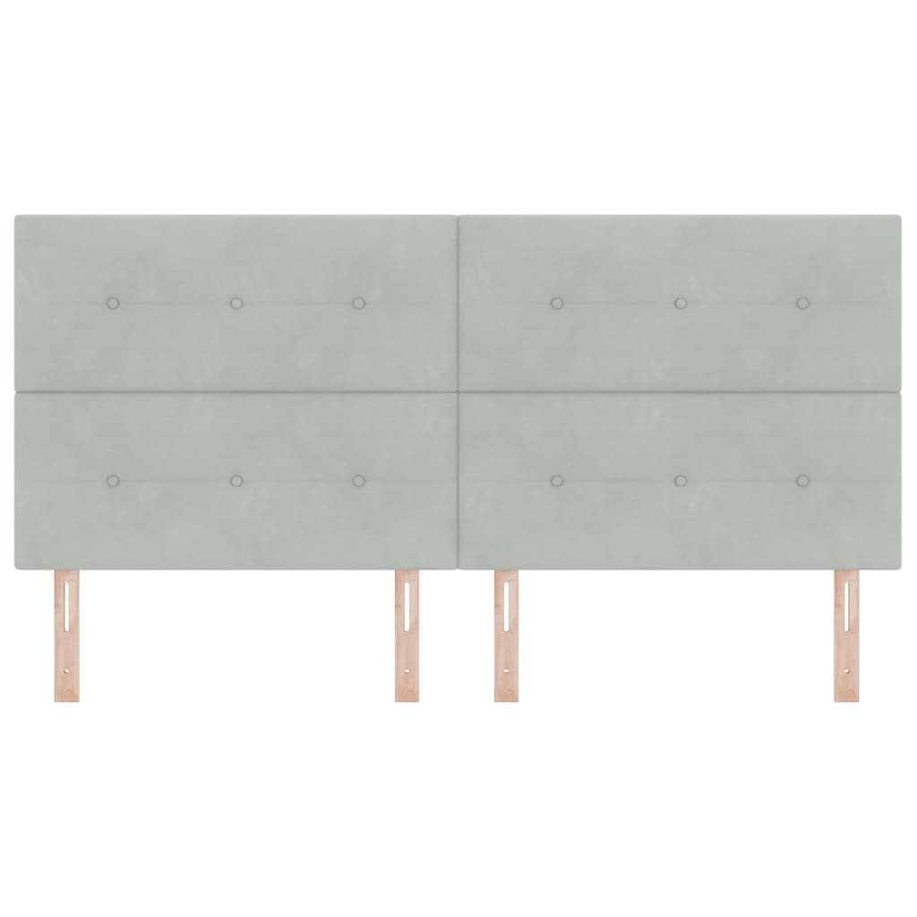 LED Hoofdbord Lichtgrijs 200 cm Fluweel is nu te koop bij PeponiXL, paradijselijk wonen!