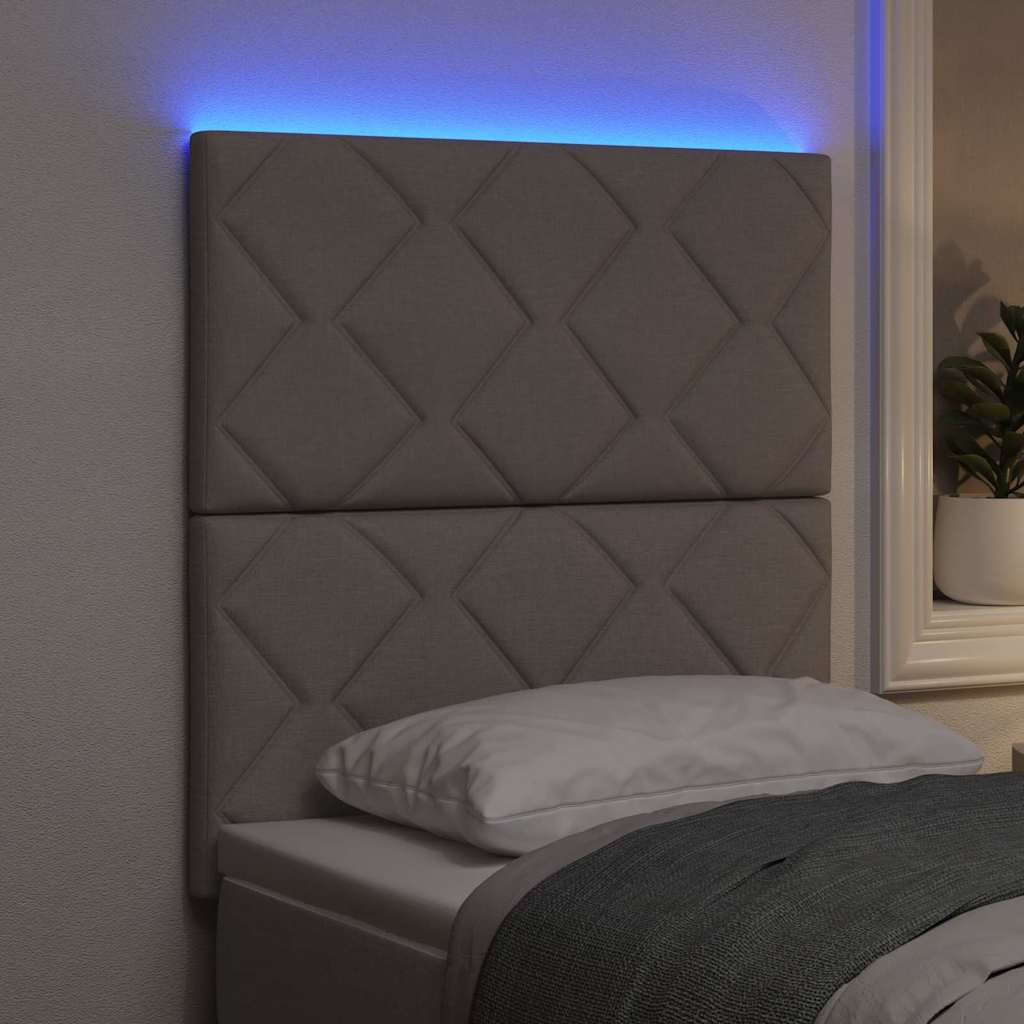 LED Hoofdbord Taupe 80 cm Stof is nu te koop bij PeponiXL, paradijselijk wonen!