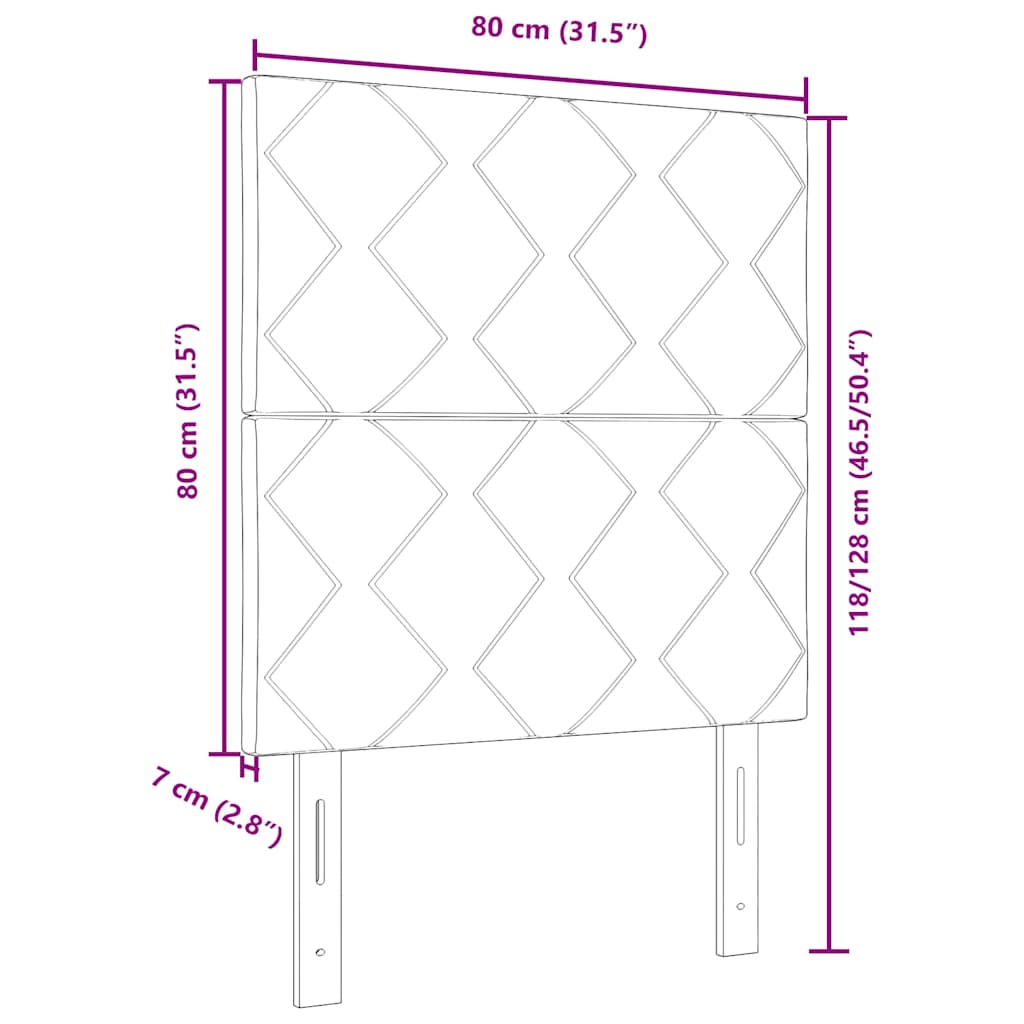 LED Hoofdbord Taupe 80 cm Stof is nu te koop bij PeponiXL, paradijselijk wonen!