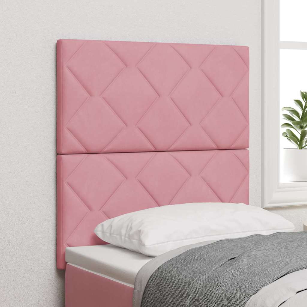 LED Hoofdbord Roze 80 cm Fluweel is nu te koop bij PeponiXL, paradijselijk wonen!