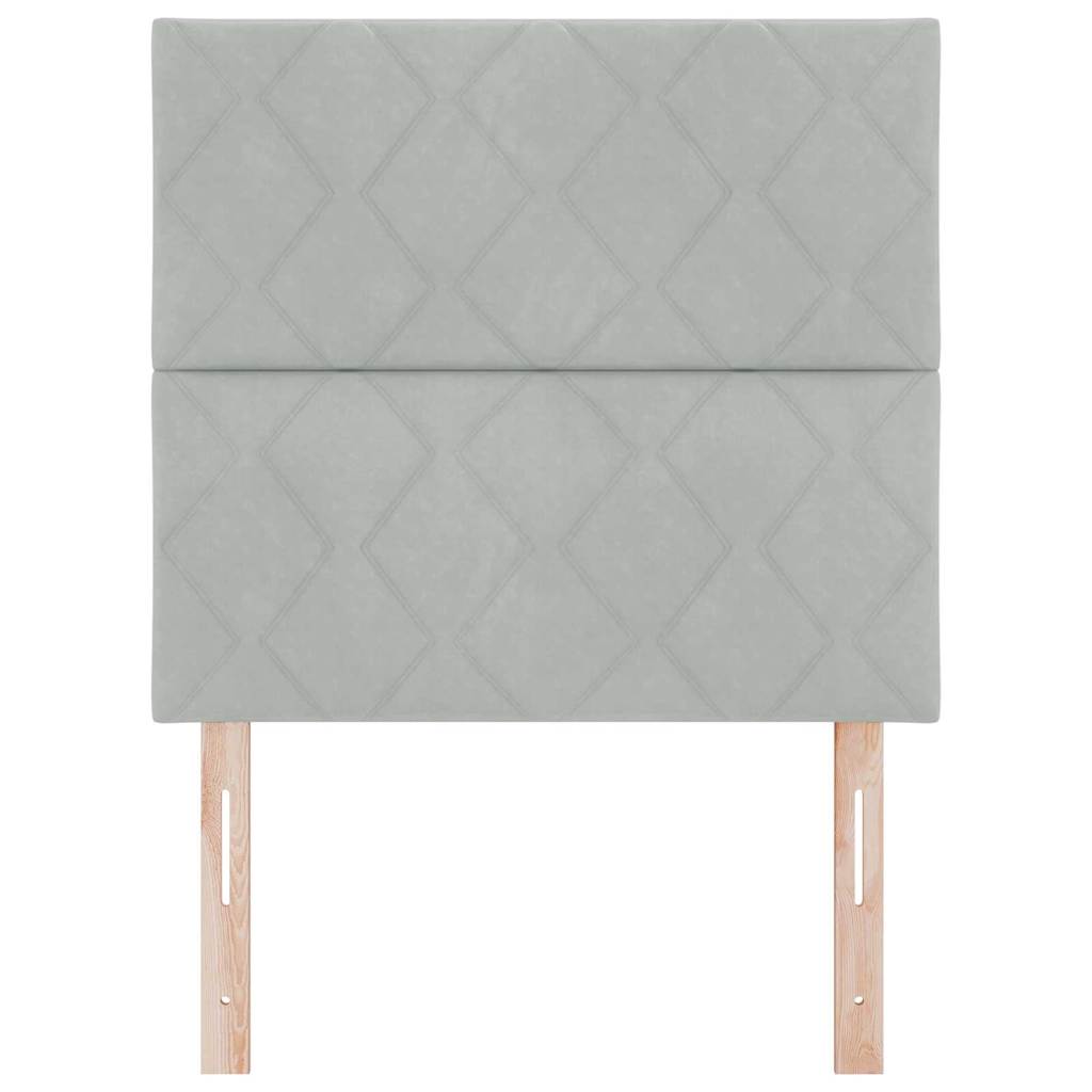 LED Hoofdbord Lichtgrijs 90 cm Fluweel is nu te koop bij PeponiXL, paradijselijk wonen!