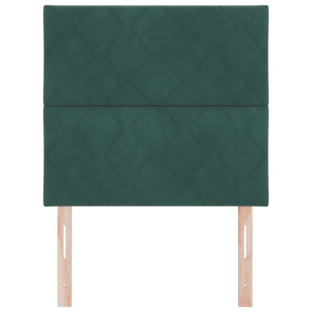 LED Hoofdbord Donkergroen 90 cm Fluweel is nu te koop bij PeponiXL, paradijselijk wonen!