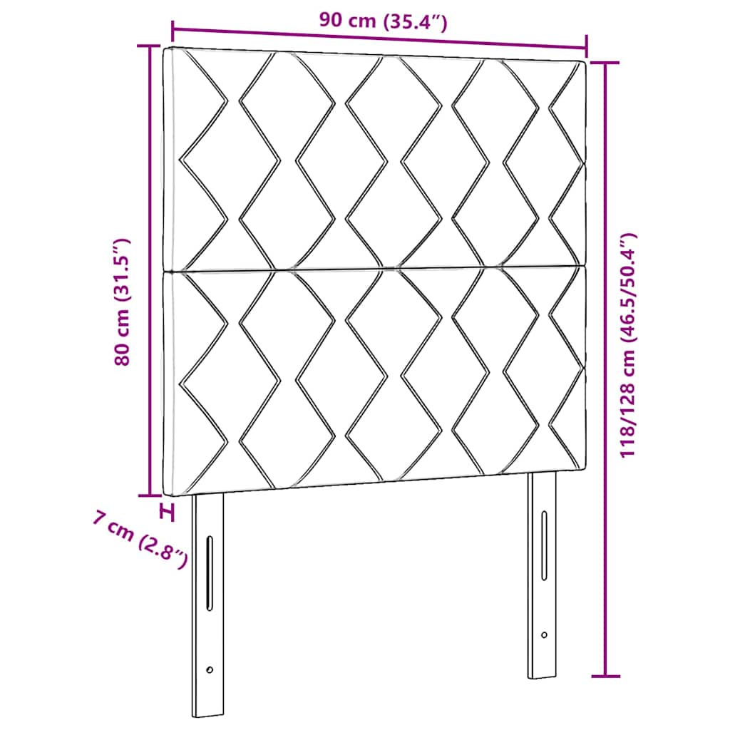 LED Hoofdbord Donkergroen 90 cm Fluweel is nu te koop bij PeponiXL, paradijselijk wonen!