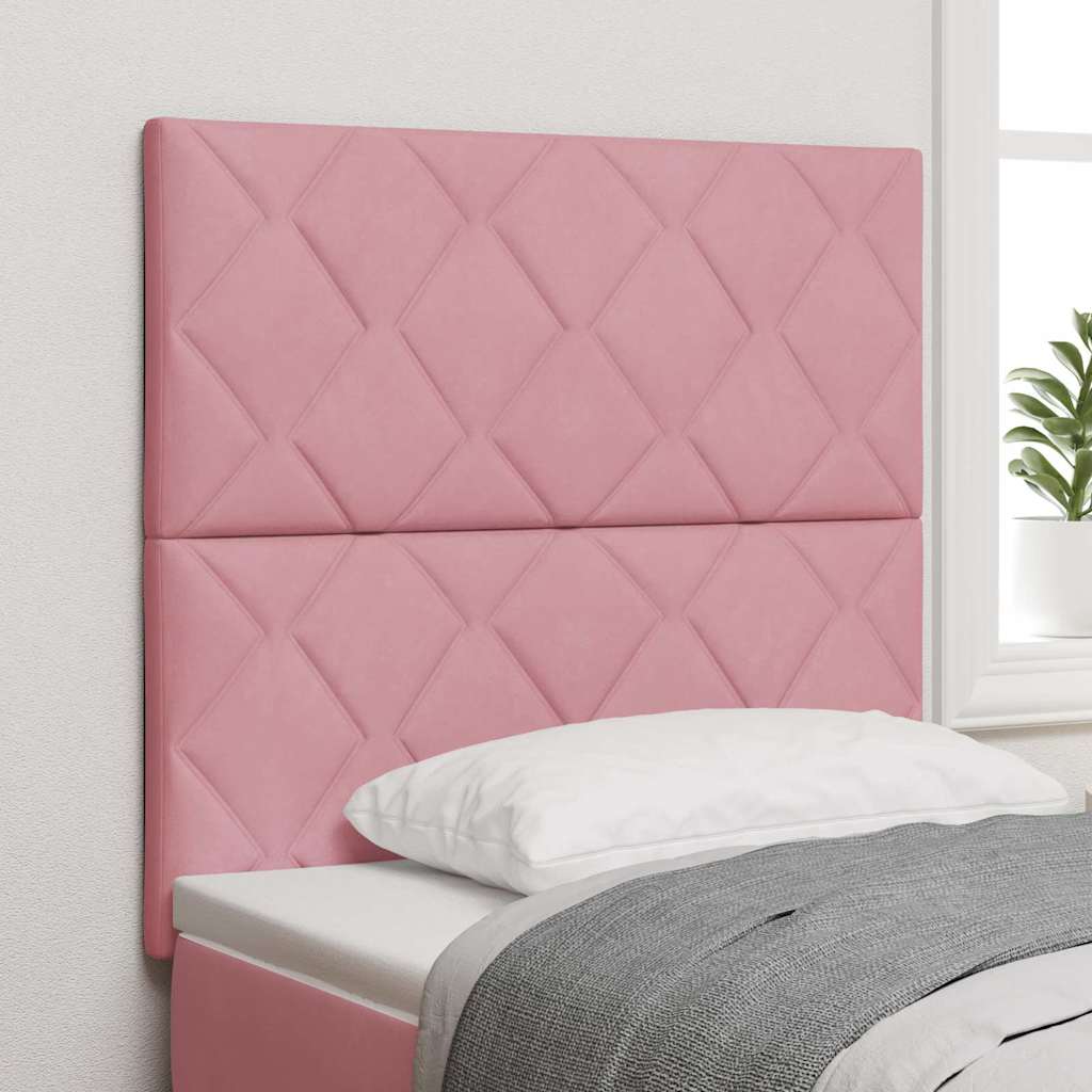 LED Hoofdbord Roze 90 cm Fluweel is nu te koop bij PeponiXL, paradijselijk wonen!