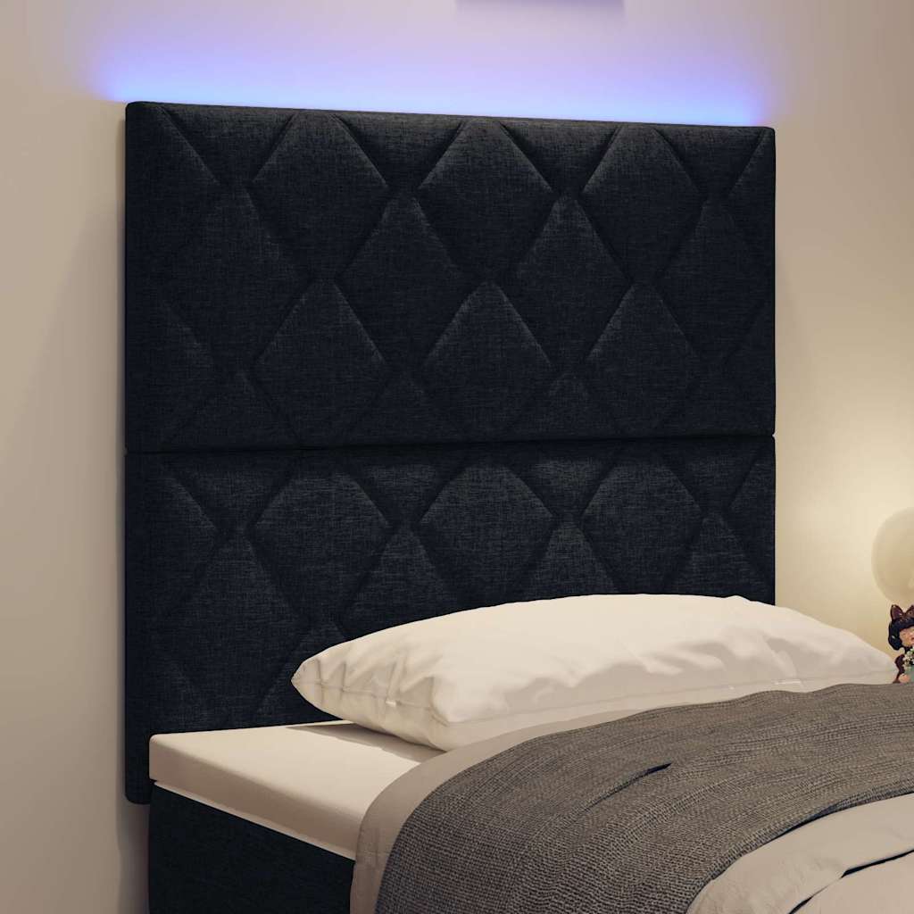 LED Hoofdbord Zwart 100 cm Stof is nu te koop bij PeponiXL, paradijselijk wonen!