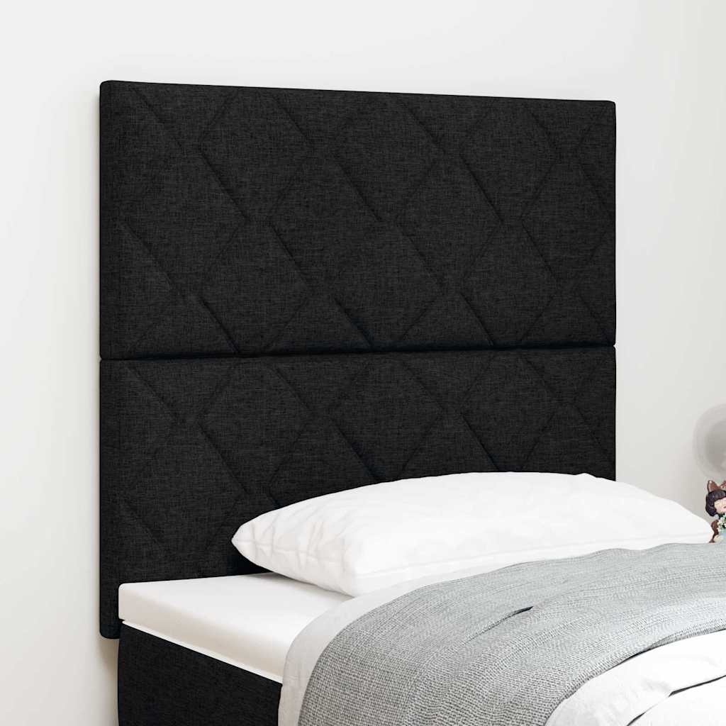 LED Hoofdbord Zwart 100 cm Stof is nu te koop bij PeponiXL, paradijselijk wonen!