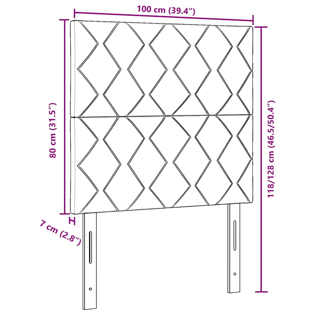 LED Hoofdbord Bruin 100 cm Stof is nu te koop bij PeponiXL, paradijselijk wonen!