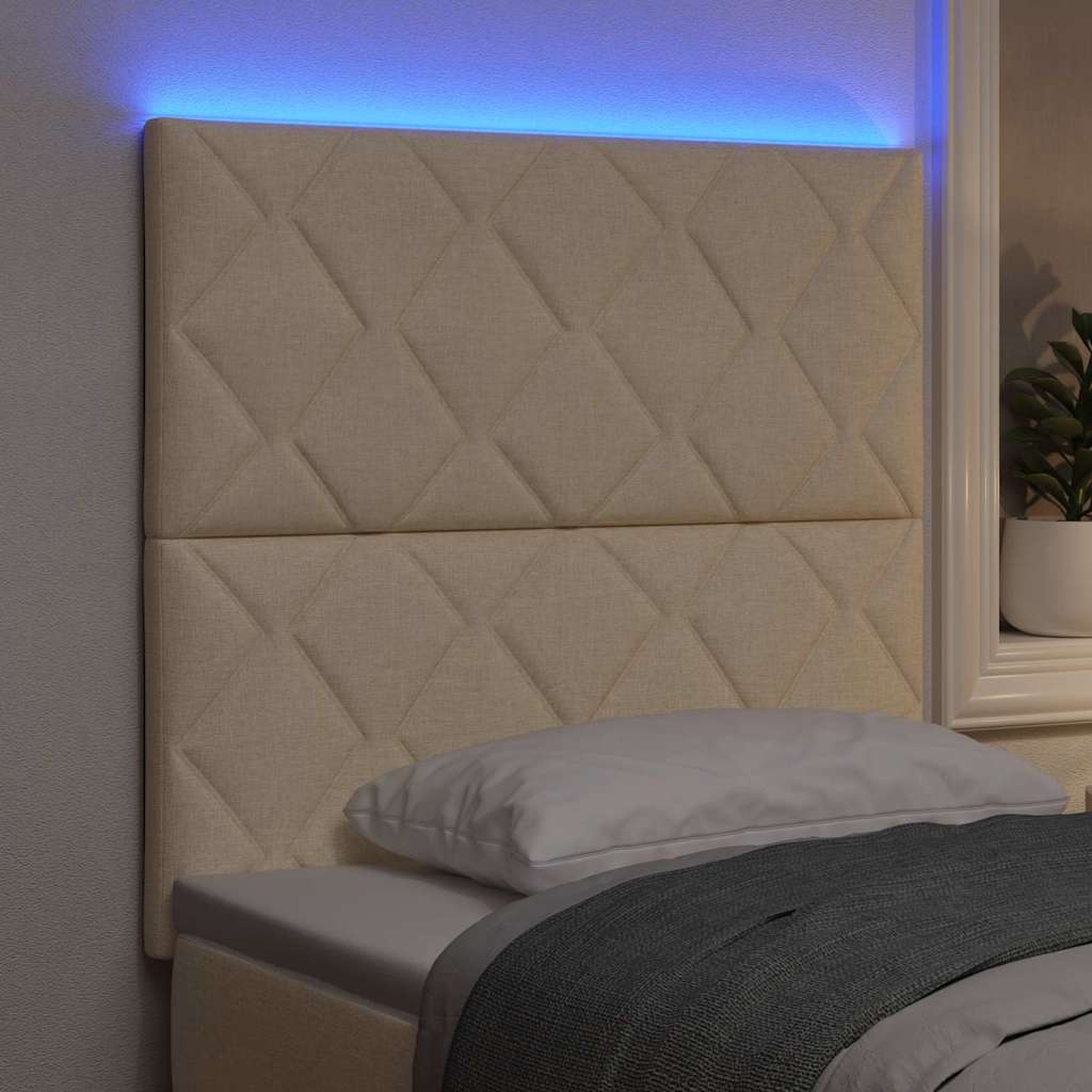 LED Hoofdbord Crème 100 cm Stof is nu te koop bij PeponiXL, paradijselijk wonen!