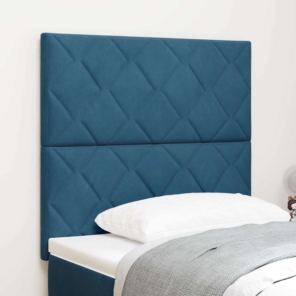 LED Hoofdbord Donkerblauw 100 cm Fluweel is nu te koop bij PeponiXL, paradijselijk wonen!