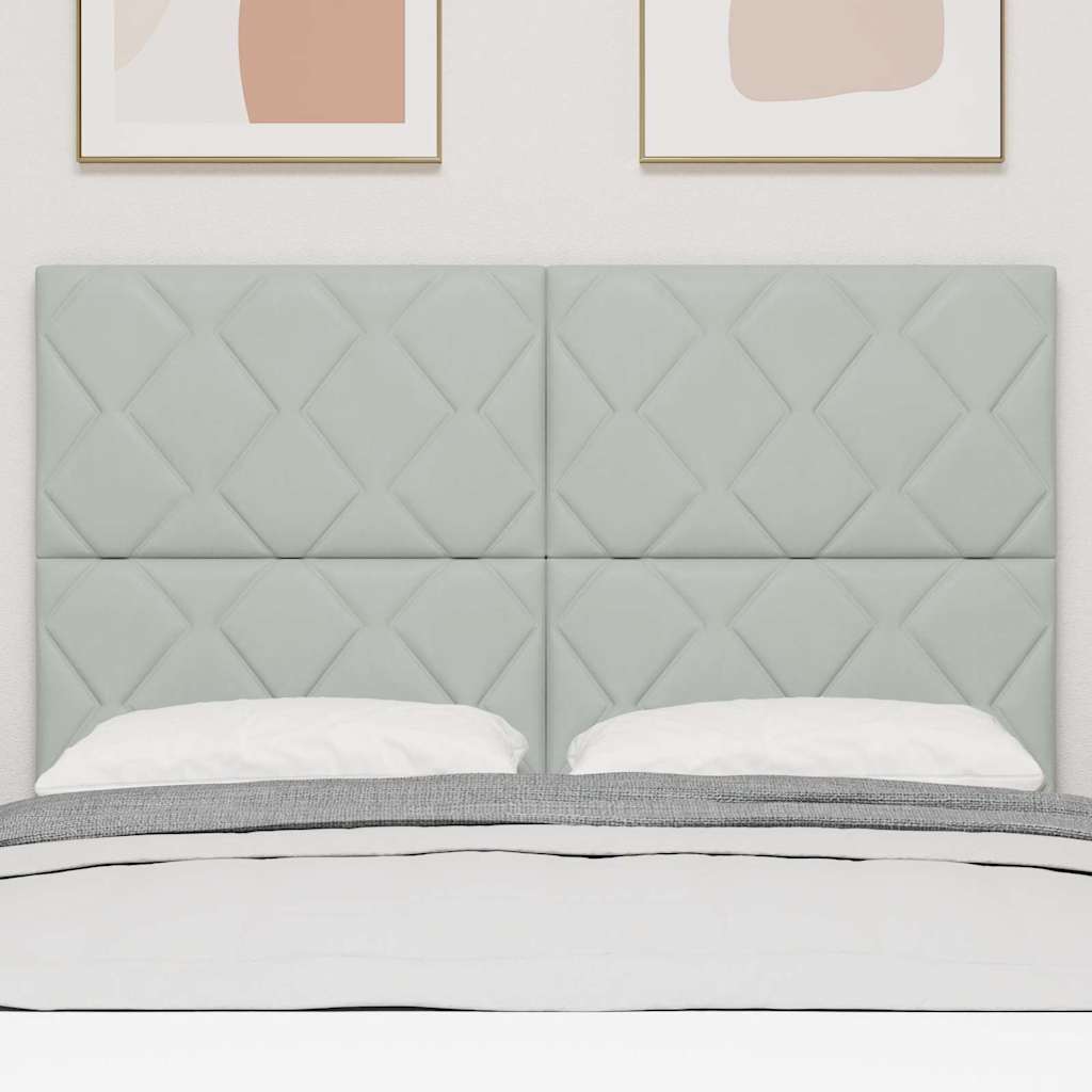 LED Hoofdbord Lichtgrijs 144 cm Nep Leer is nu te koop bij PeponiXL, paradijselijk wonen!