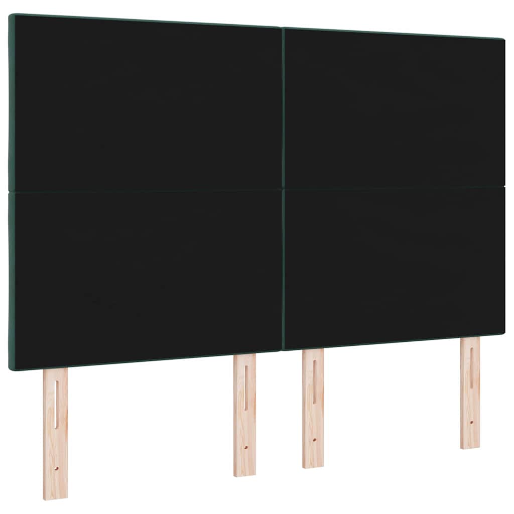LED Hoofdbord Donkergroen 144 cm Fluweel is nu te koop bij PeponiXL, paradijselijk wonen!