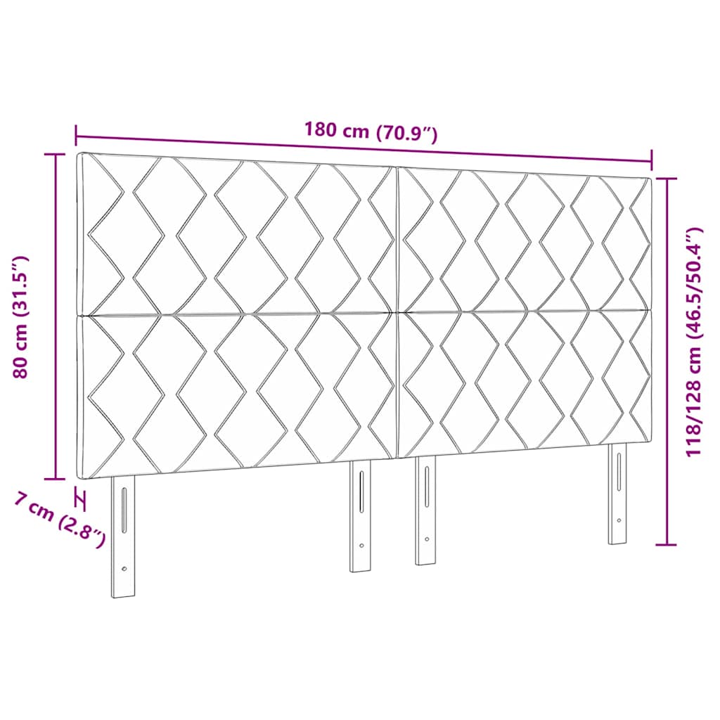 LED Hoofdbord Lichtgrijs 180 cm Fluweel is nu te koop bij PeponiXL, paradijselijk wonen!