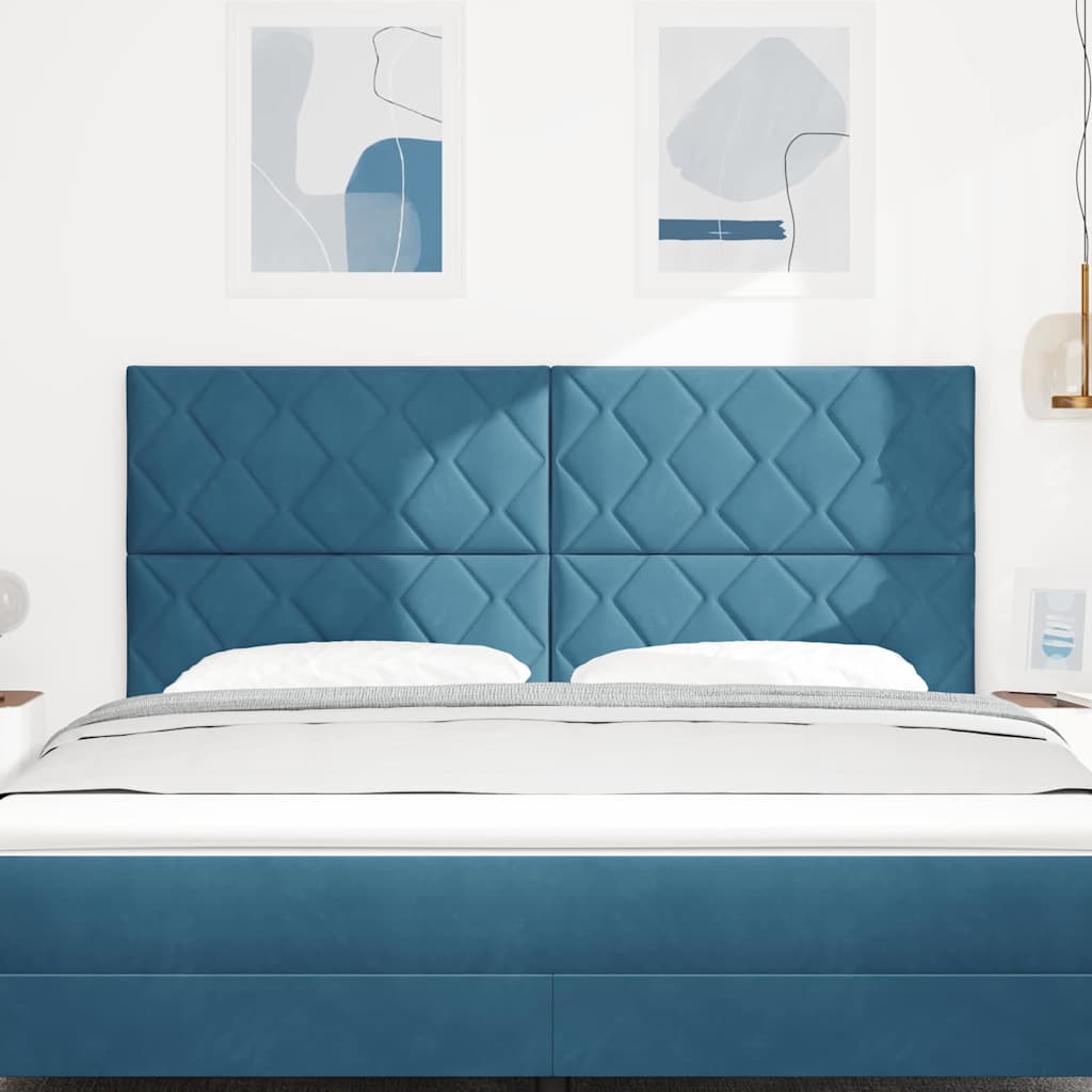 LED Hoofdbord Donkerblauw 180 cm Fluweel is nu te koop bij PeponiXL, paradijselijk wonen!