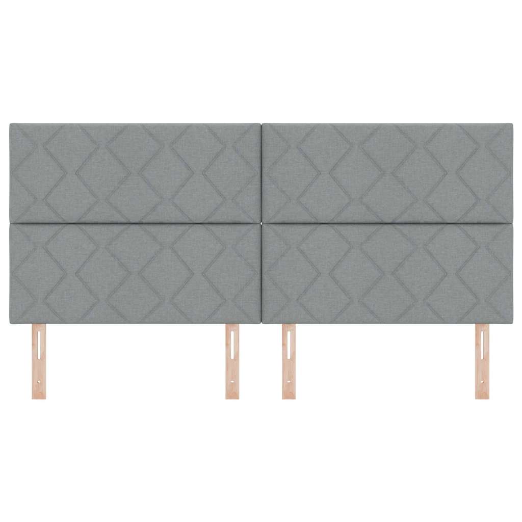 LED Hoofdbord Lichtgrijs 200 cm Stof is nu te koop bij PeponiXL, paradijselijk wonen!