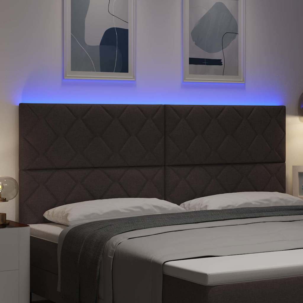 LED Hoofdbord Lichtgrijs 200 cm Stof is nu te koop bij PeponiXL, paradijselijk wonen!