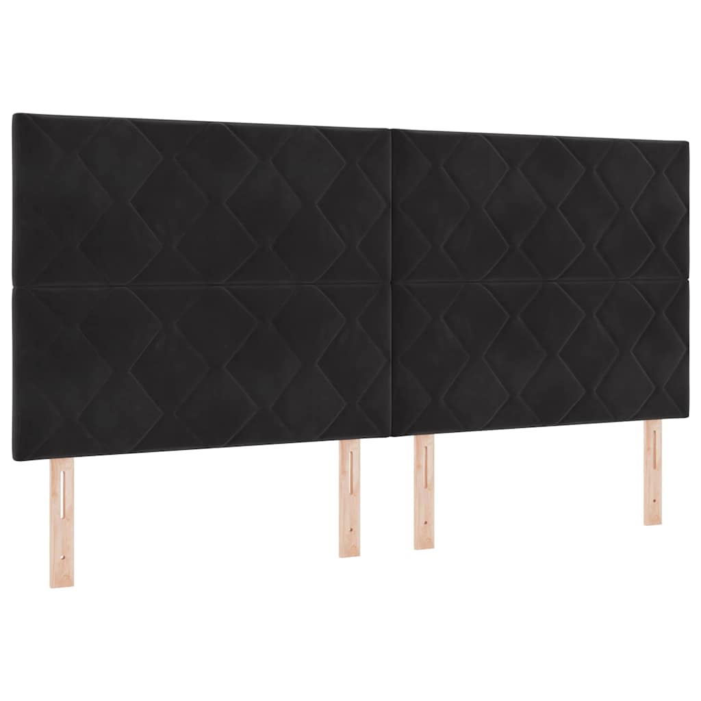 LED Hoofdbord Zwart 200 cm Fluweel is nu te koop bij PeponiXL, paradijselijk wonen!