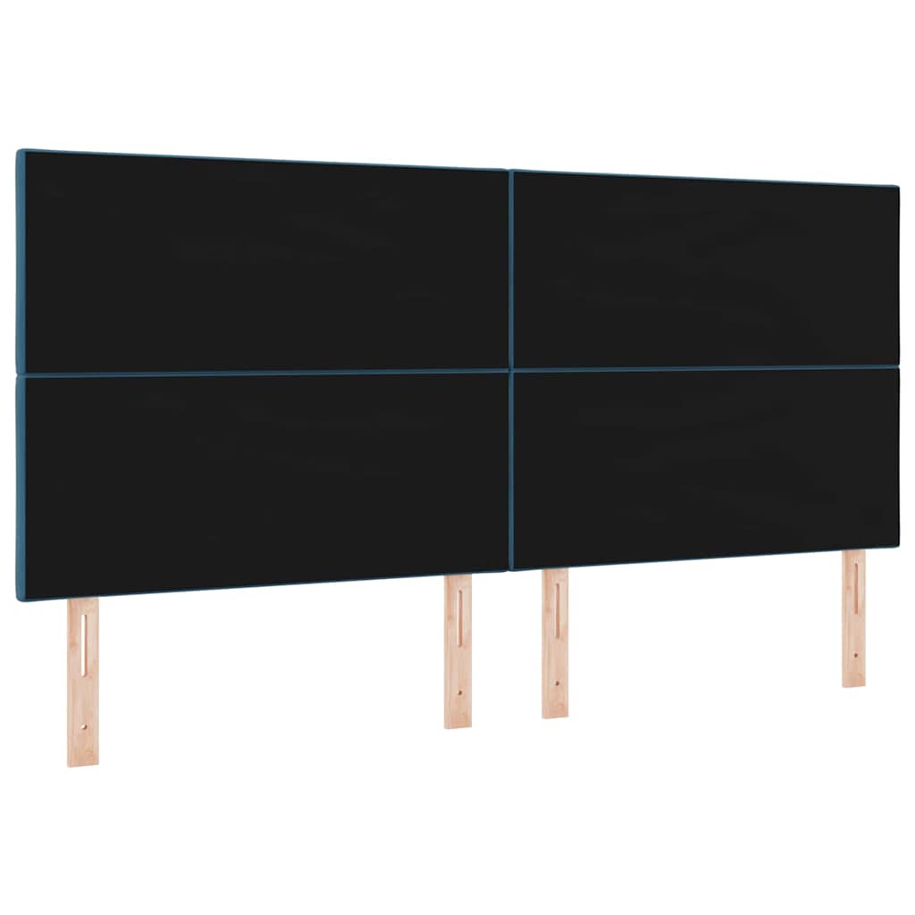LED Hoofdbord Donkerblauw 200 cm Fluweel is nu te koop bij PeponiXL, paradijselijk wonen!