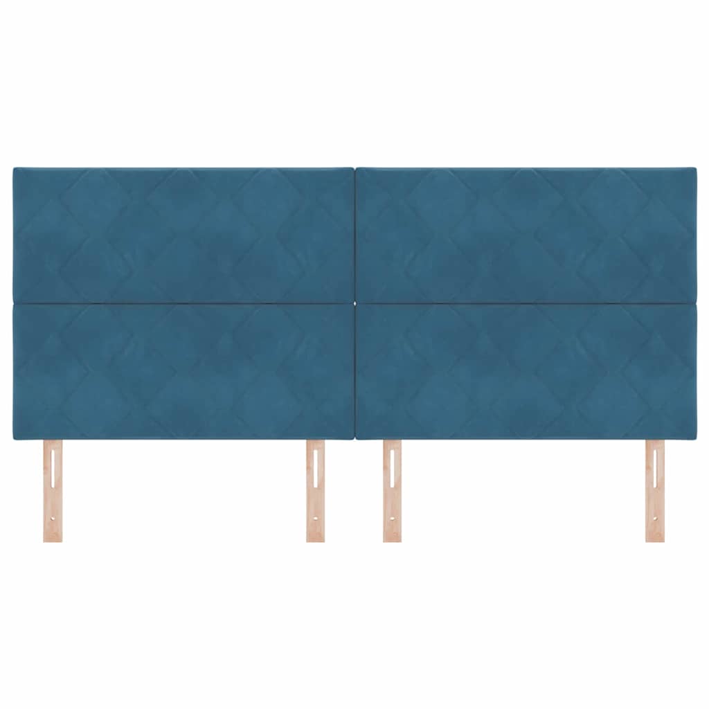 LED Hoofdbord Donkerblauw 200 cm Fluweel is nu te koop bij PeponiXL, paradijselijk wonen!