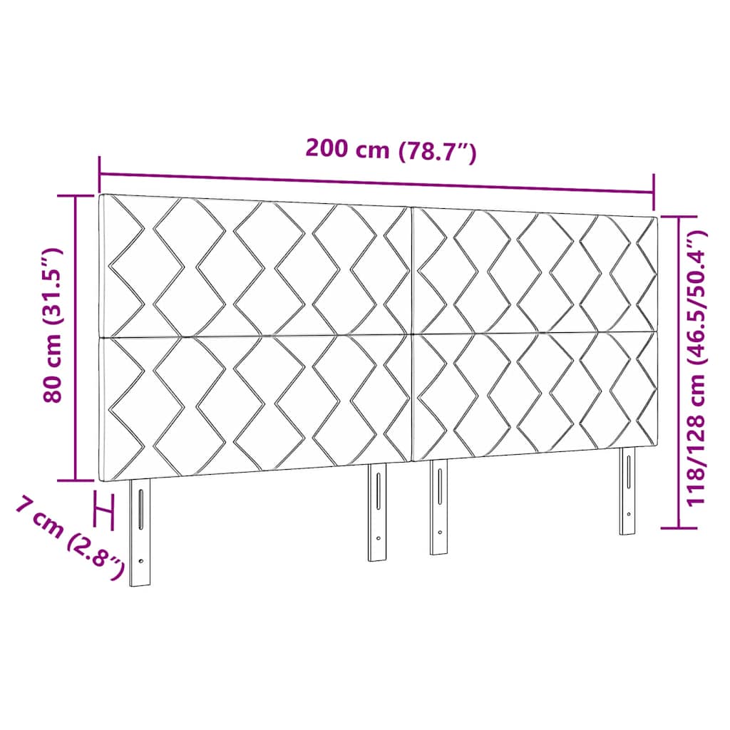 LED Hoofdbord Donkerblauw 200 cm Fluweel is nu te koop bij PeponiXL, paradijselijk wonen!