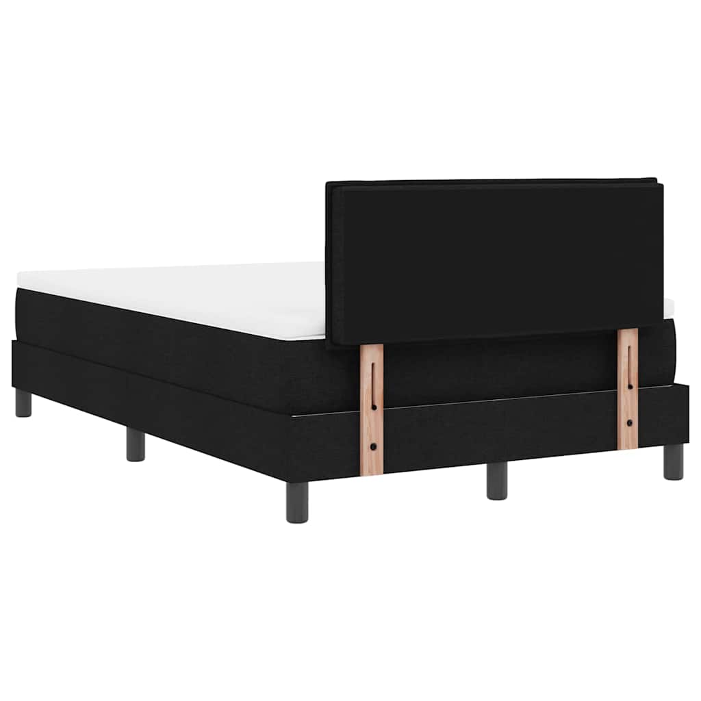 Boxspringbed met hoofdeinde Zwart 120 x 200 cm Stof is nu te koop bij PeponiXL, paradijselijk wonen!