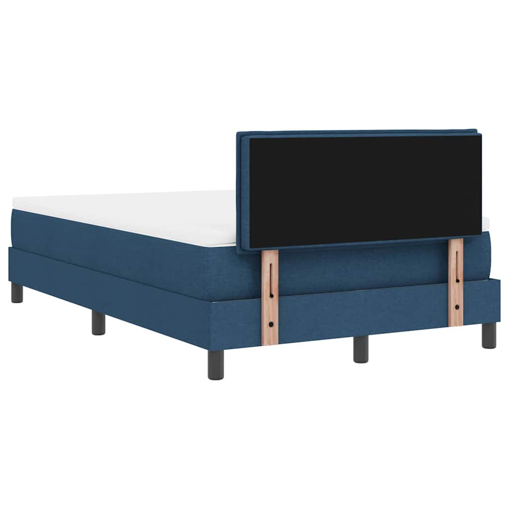 Boxspringbed met kussen met hoofdeinde Blauw 120 x 200 cm Stof is nu te koop bij PeponiXL, paradijselijk wonen!