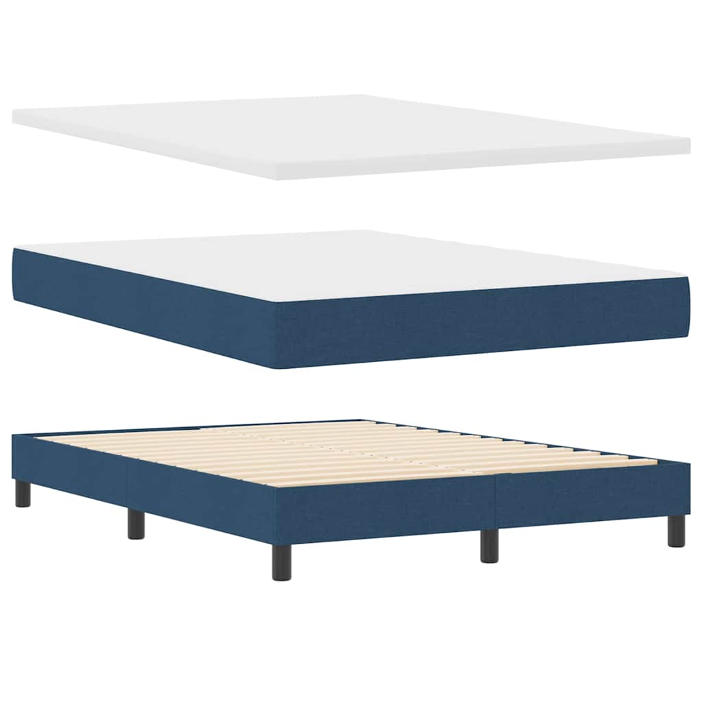 Boxspringbed met matras met hoofdeinde Blauw 160 x 200 cm Stof is nu te koop bij PeponiXL, paradijselijk wonen!