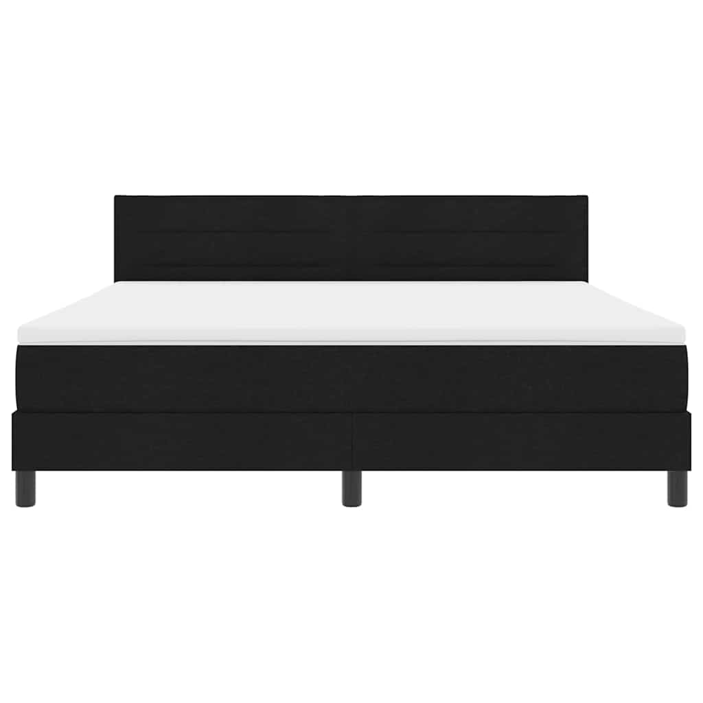 Boxspringbed met matras met hoofdeinde Zwart 180 x 200 cm Stof is nu te koop bij PeponiXL, paradijselijk wonen!