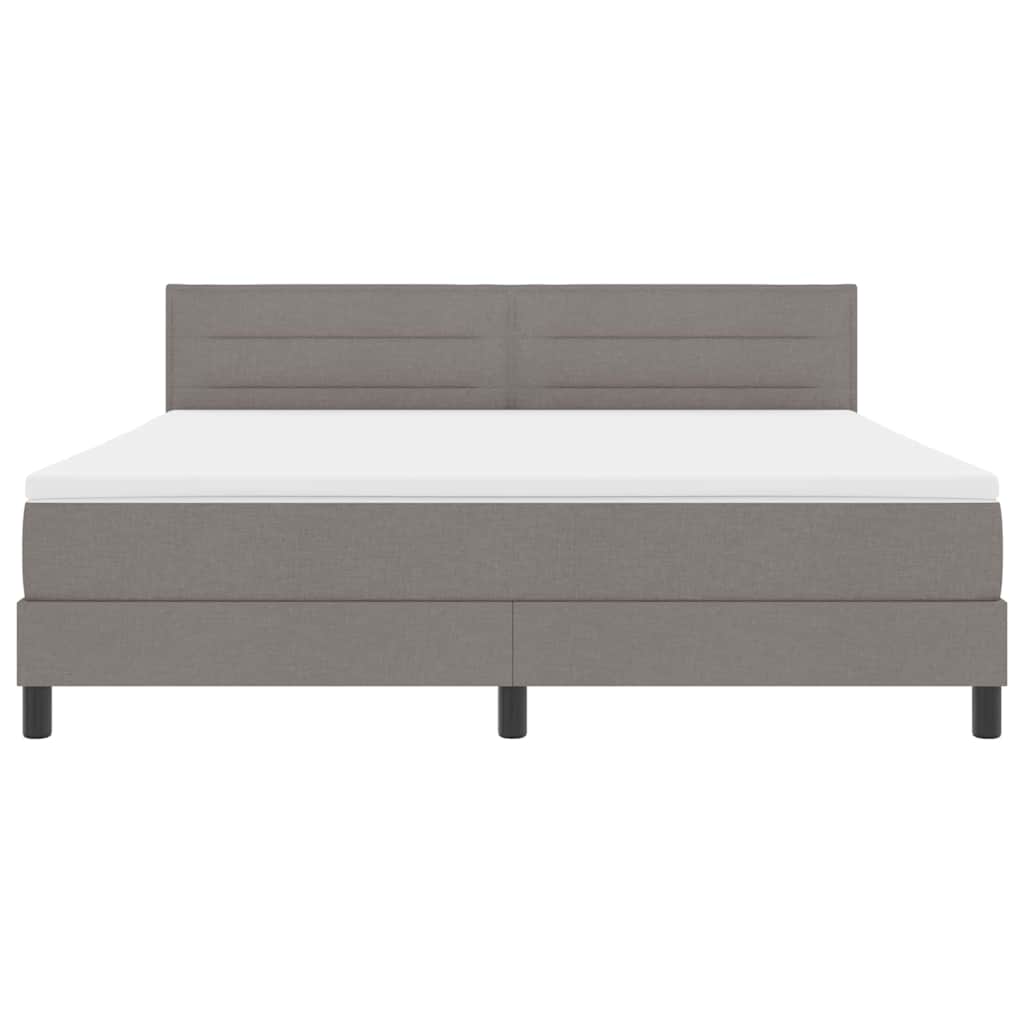 Boxspringbed met matras met hoofdeinde Taupe 180 x 200 cm Stof is nu te koop bij PeponiXL, paradijselijk wonen!
