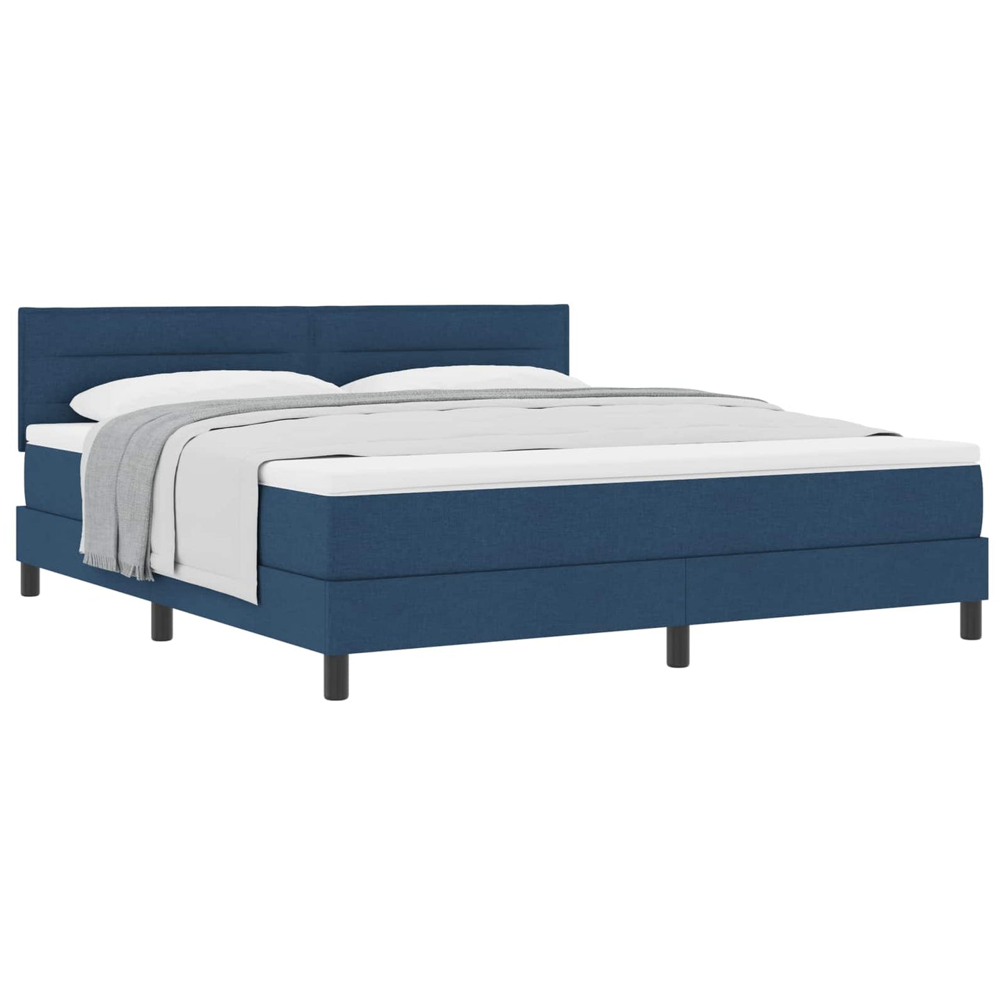 Boxspringbed met hoofdeinde Blauw 180 x 200 cm Stof is nu te koop bij PeponiXL, paradijselijk wonen!