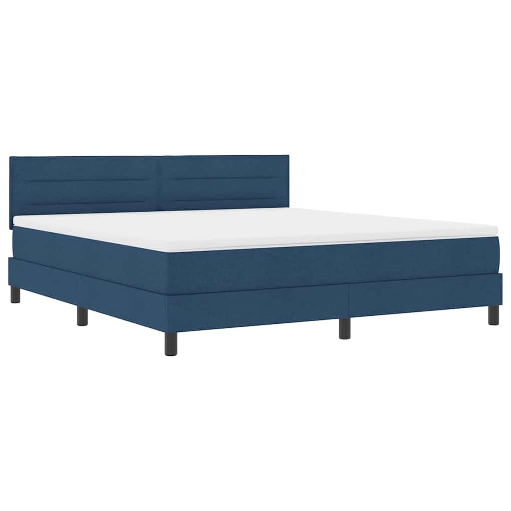 Boxspringbed met hoofdeinde Blauw 180 x 200 cm Stof is nu te koop bij PeponiXL, paradijselijk wonen!