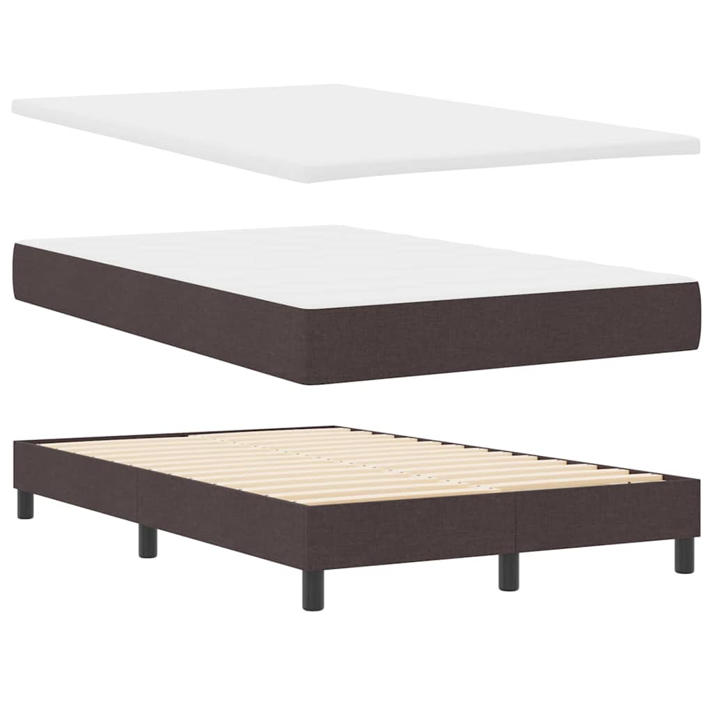 Boxspringbed met hoofdeinde Donkerbruin 120 x 200 cm Stof is nu te koop bij PeponiXL, paradijselijk wonen!