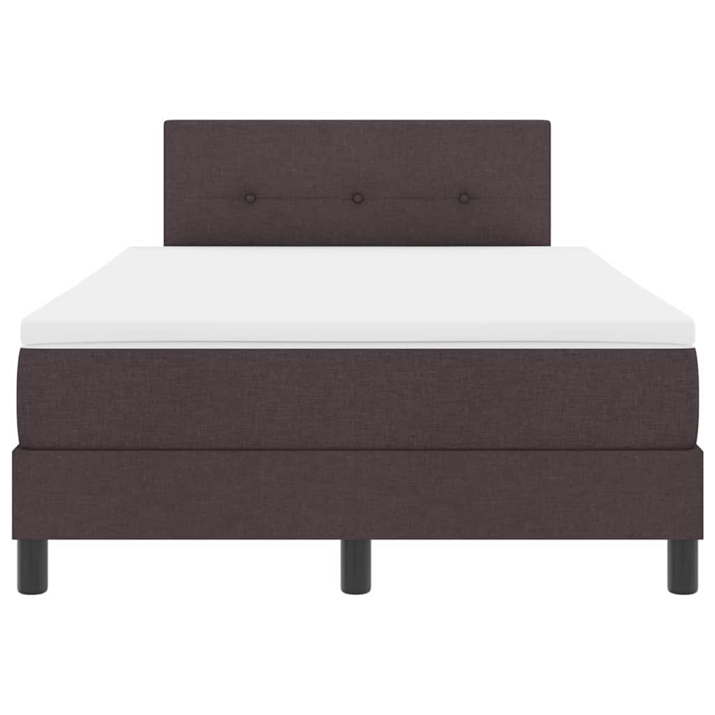 Boxspringbed met hoofdeinde Donkerbruin 120 x 200 cm Stof is nu te koop bij PeponiXL, paradijselijk wonen!