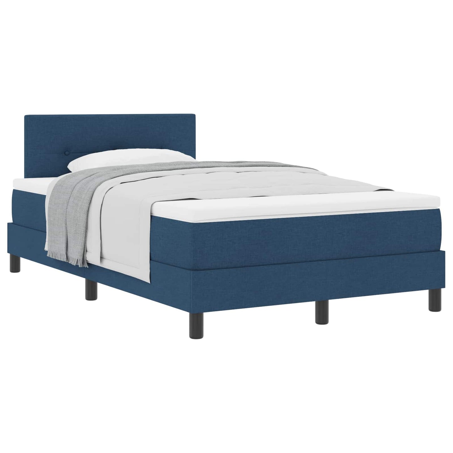 Boxspringbed met hoofdeinde Blauw 120 x 200 cm Stof is nu te koop bij PeponiXL, paradijselijk wonen!