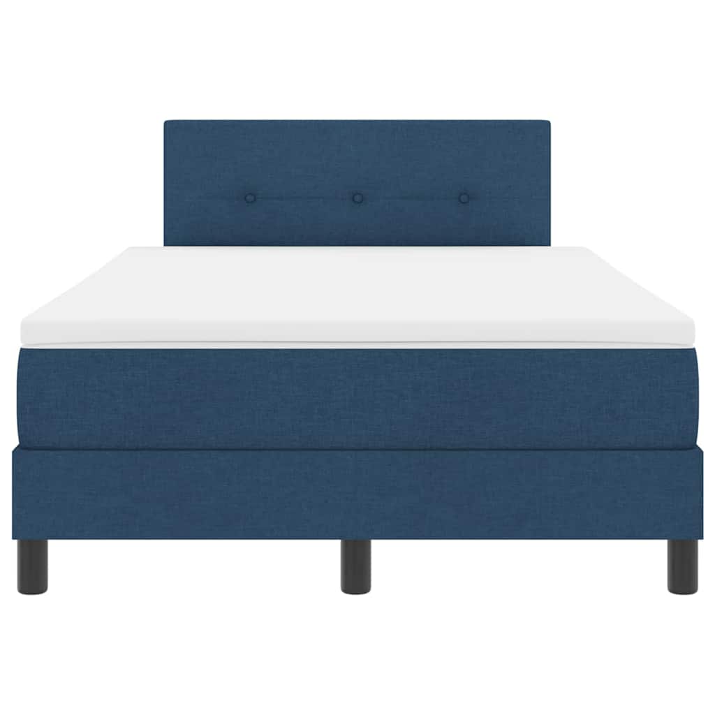 Boxspringbed met hoofdeinde Blauw 120 x 200 cm Stof is nu te koop bij PeponiXL, paradijselijk wonen!