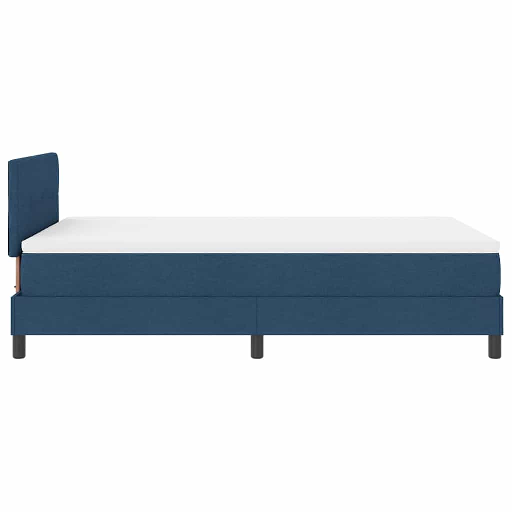 Boxspringbed met hoofdeinde Blauw 120 x 200 cm Stof is nu te koop bij PeponiXL, paradijselijk wonen!
