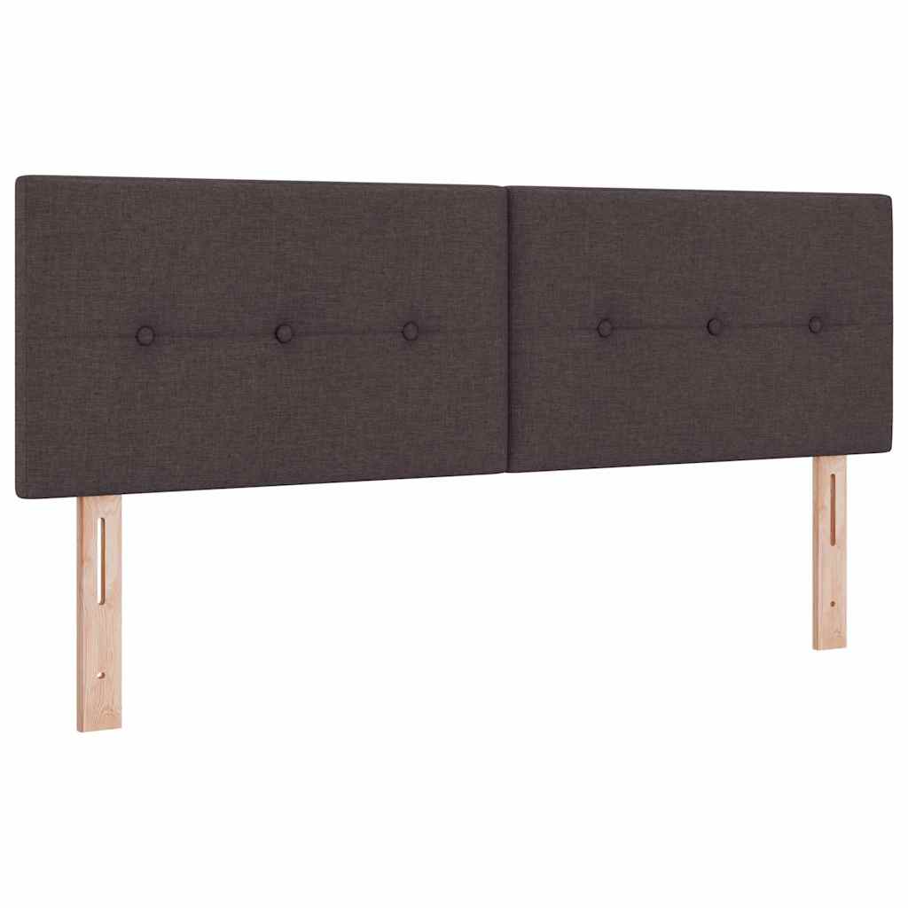 Boxspringbed met hoofdeinde Donkerbruin 140 x 190 cm Stof is nu te koop bij PeponiXL, paradijselijk wonen!