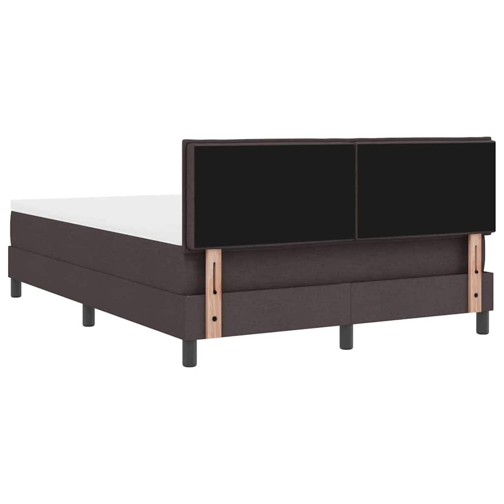 Boxspringbed met hoofdeinde Donkerbruin 140 x 190 cm Stof is nu te koop bij PeponiXL, paradijselijk wonen!