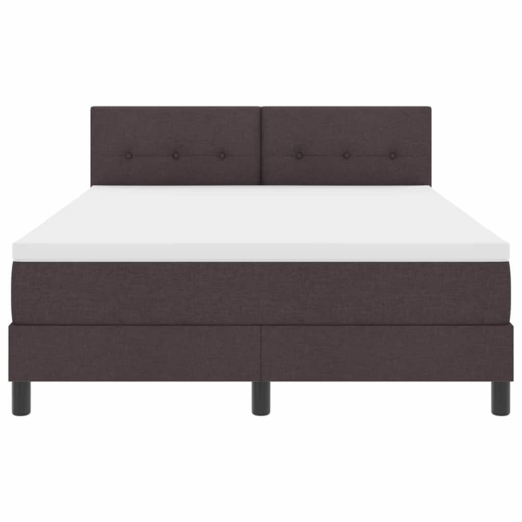 Boxspringbed met hoofdeinde Donkerbruin 140 x 200 cm Stof is nu te koop bij PeponiXL, paradijselijk wonen!