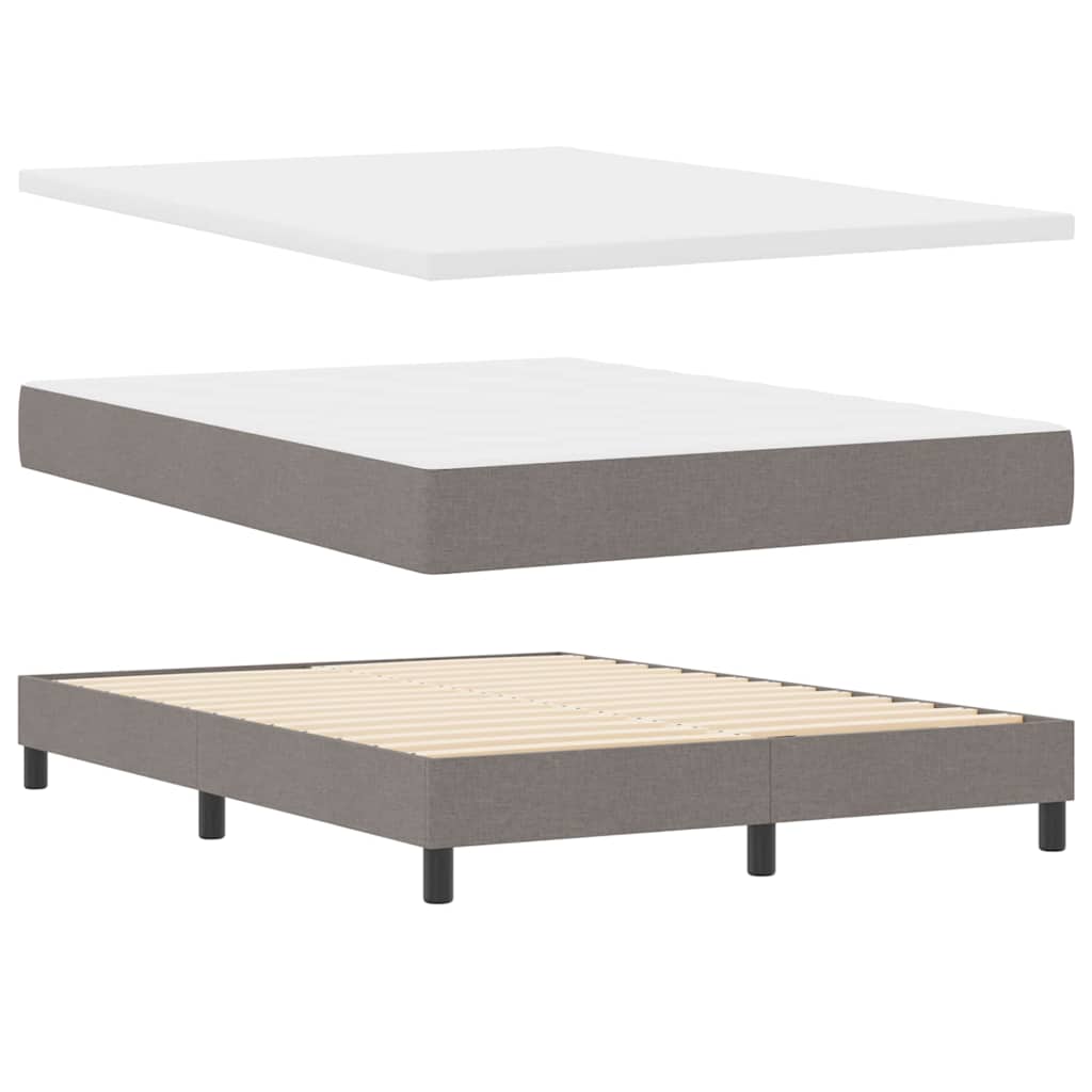 Boxspringbed met hoofdeinde Taupe 140 x 200 cm Stof is nu te koop bij PeponiXL, paradijselijk wonen!