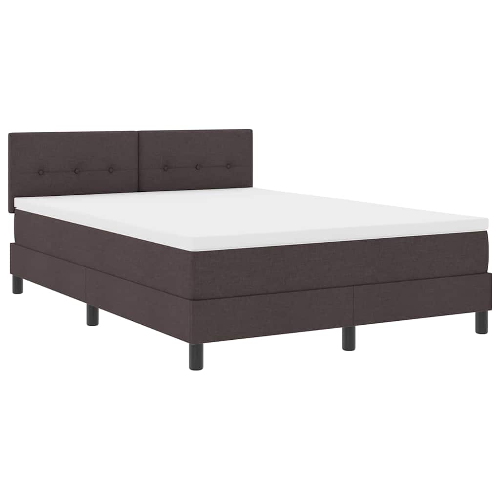 Boxspringbed met hoofdeinde Donkerbruin 160 x 200 cm Stof is nu te koop bij PeponiXL, paradijselijk wonen!