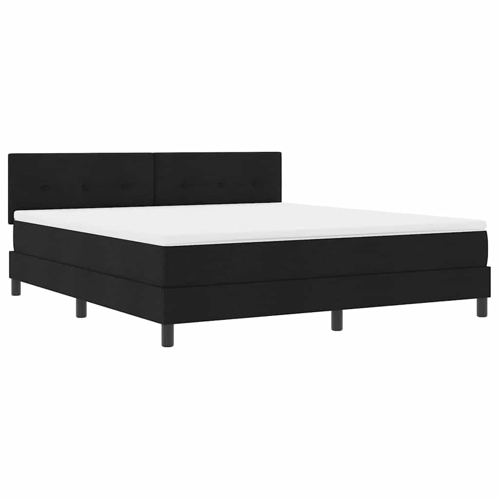 Boxspringbed met matras met hoofdeinde Zwart 180 x 200 cm Stof is nu te koop bij PeponiXL, paradijselijk wonen!